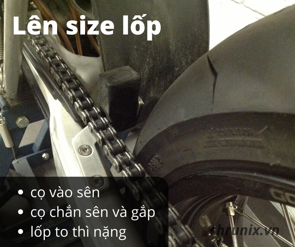 lên size lốp béo